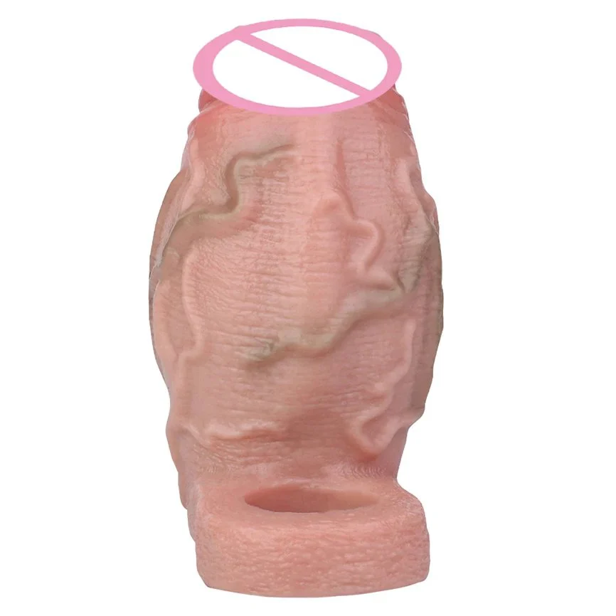 Soft Liquid Penis Enlargement Sleeve Realistic Dildo Simulation Sex Male Penis Enlargement Couple Sex Toys