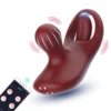 APP Control Wearable Silicone Anal Massager Vibrator Small Tongue Slap 9 Frequency Vibration Mode 100% Waterproof Adult Toy