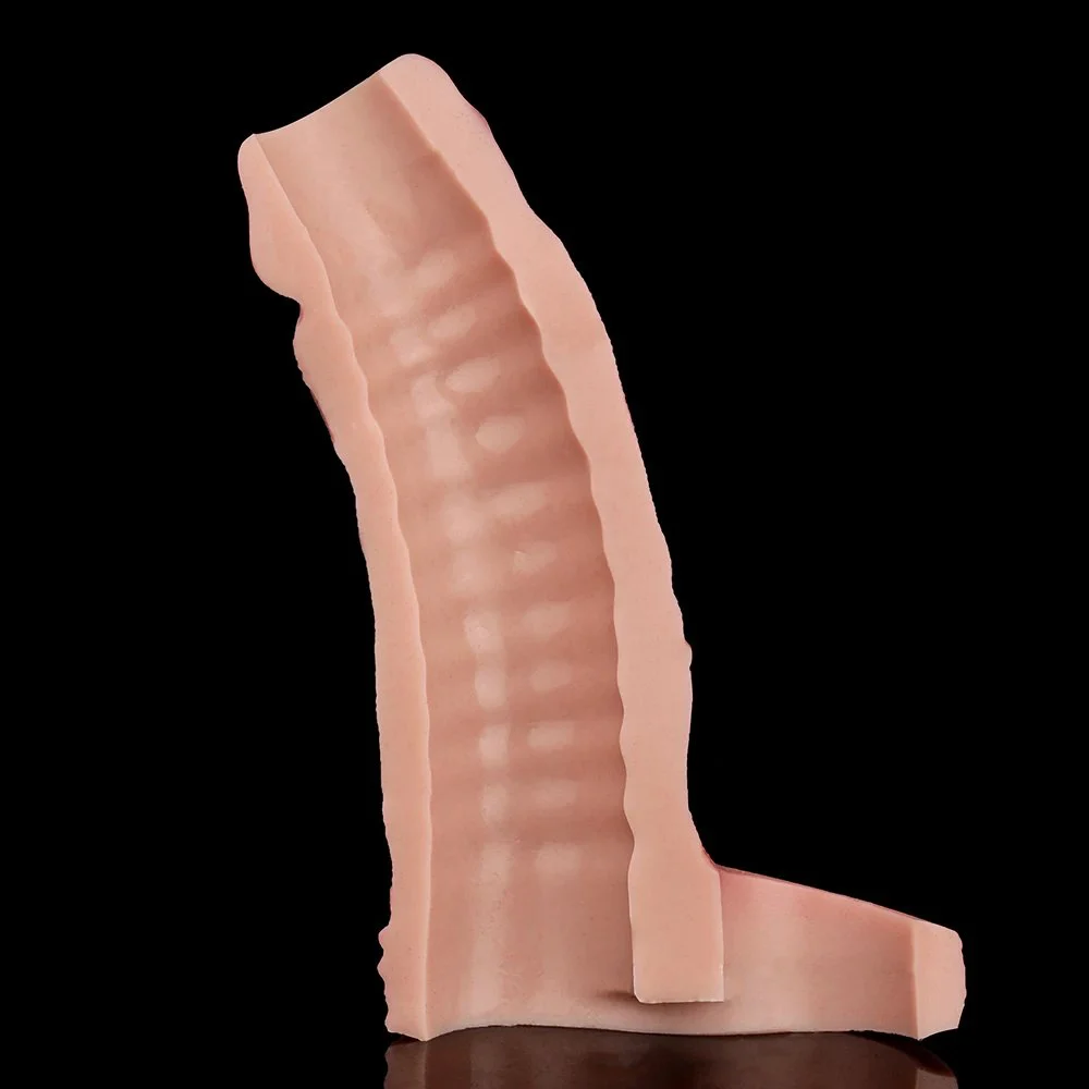 XL Dildo Reusable Penis Sleeve Open-ended Design With Dick Enlarger Silicone Male Masturbator for Men Sex Toys