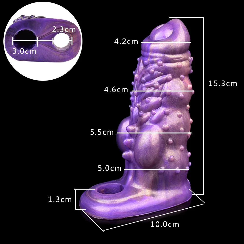 Wolf Realistic Condoms for Men Reusable Penis Sleeve for Male Dildo Enhancer Enlargement Condom Male Cock Sex Toys