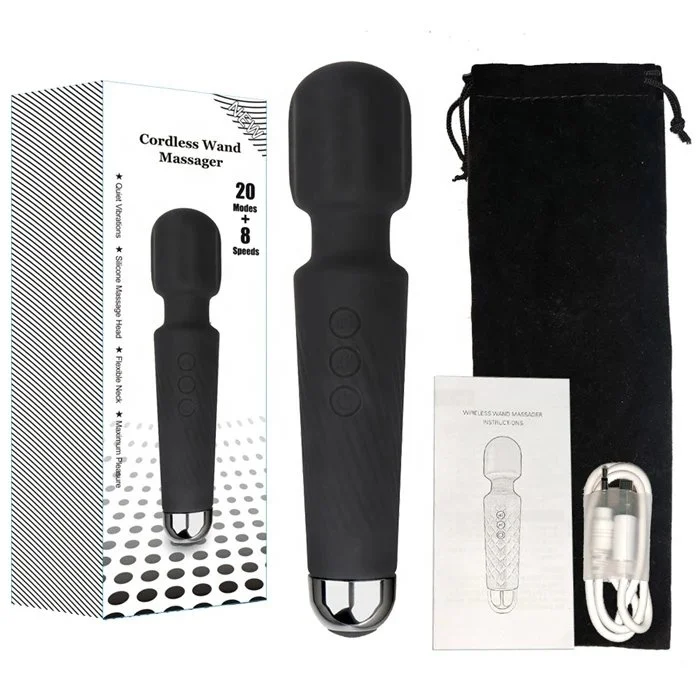 Powerful 20 Frequency USB Rechargeable Wand Massage Vibrator Women's Vaginal Sex Toys