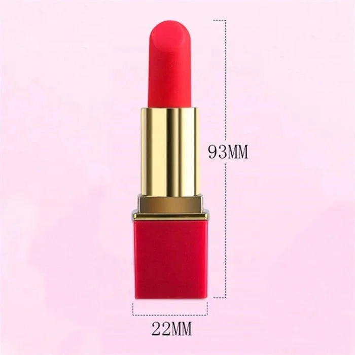 Mini Rose Lipstick Vibrator for Women USB Powered Clitoral Stimulating Toys Dual Use As Vaginal & Nipple Vibrator