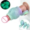 Silicone Cock Ring Wearable Animal Penis Sleeve Extendable Male for Enlargement Dildo Monster Cock Sleeve with Big Knot