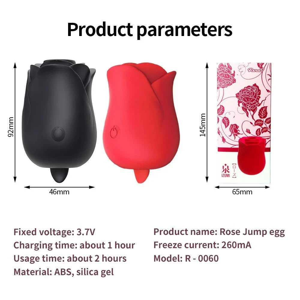 New Rose Shape Vibrator Sex Toys Nipple Sucker G-Spot Stimulate Oral Licking Powerful Pussy Female Masturbator
