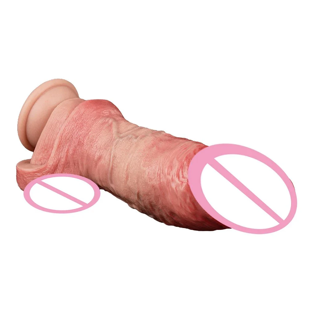 Soft Silicone Penis Enlargement Sleeve Realistic Dildo Simulation Sex Male Penis Enlargement Couple Sex Toy