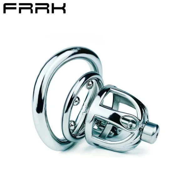 50MM Cock Cage Male Chastity Devices Urethral Plug Stainless Steel Chastity Cage With Urinary Catheter Penis Lock