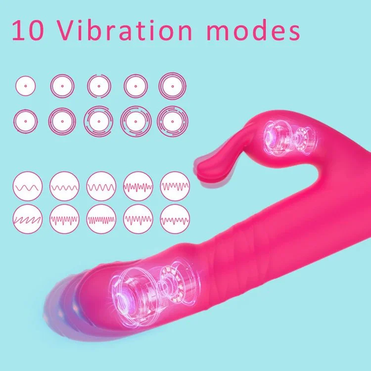 Handheld Clitoral Stimulation Av Wand Massager Vibrator Telescopic Swing Dildo Vibrator Sex Toys for Women