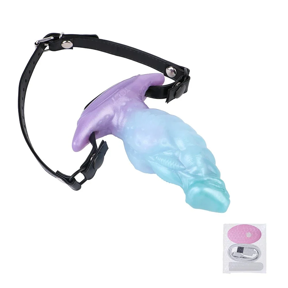 Multi-Purpose Anal Plug Gag Dildo Vibration Stimulation Unisex Sex Toys Gay Fetish Anal Plug Wear Plush Tail Sex Toy Set