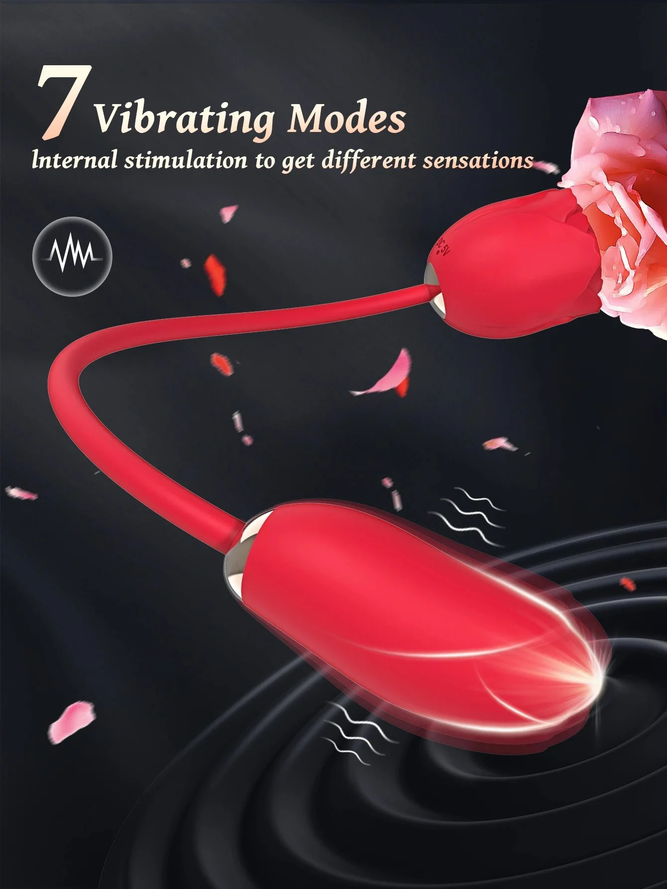 Adult Rose Shape Double Ended Bullet for Egg Vibrator Nipple Sucking Vibrating Masturbator Premium Sex Toy for