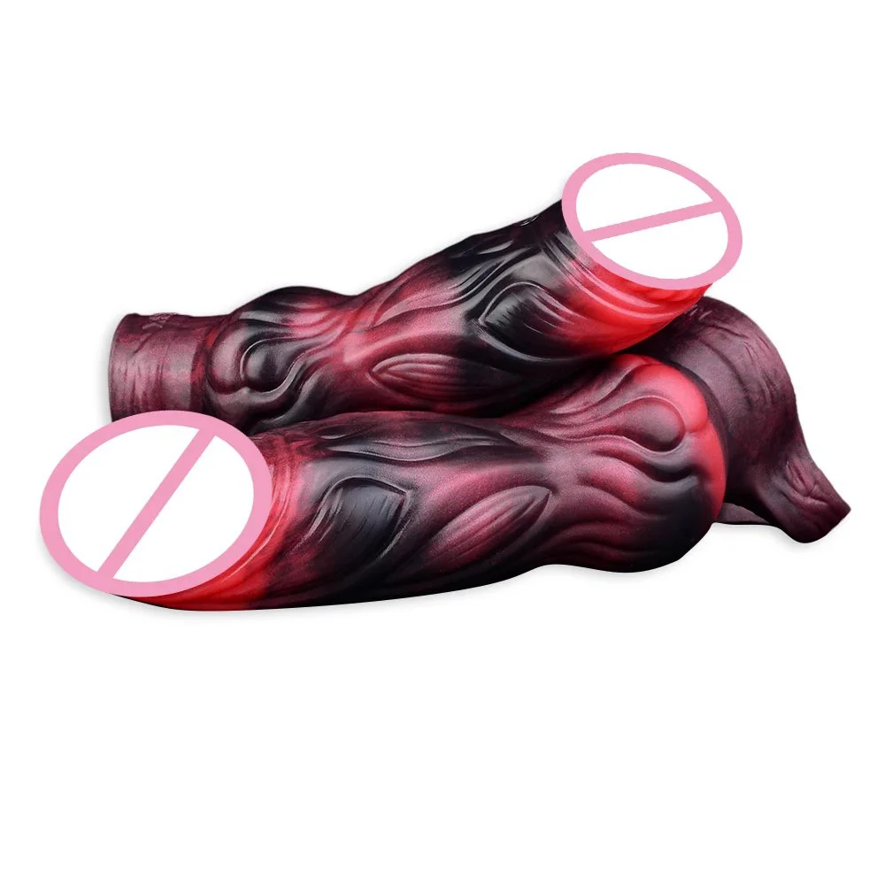 Vibrating Dildo Condom for Male Sex Toys, Liquid Silicone Soft Material Experience Realistic Vibrating Dildo Holster
