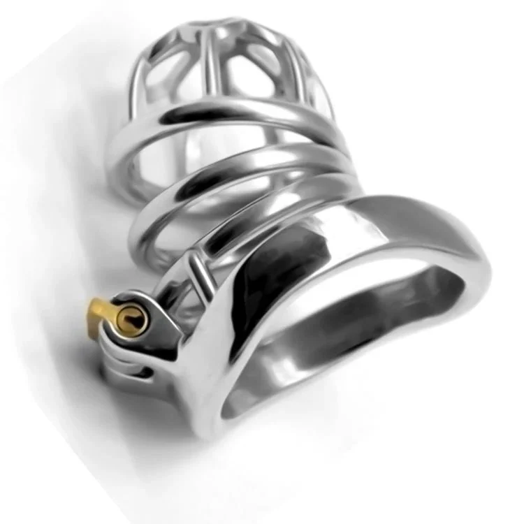 60mm Sm Sex Toys Lock Penis Cage with Keyholder Male Chastity Device Curved Cock Ring Chastity Cage 304 Stainless Steel
