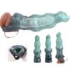 Silicone Hollow Big Knot Penis Sleeve Cock Extender Reusable Penis Sheath Delay Ejaculation Stronger Erection Sex Toys