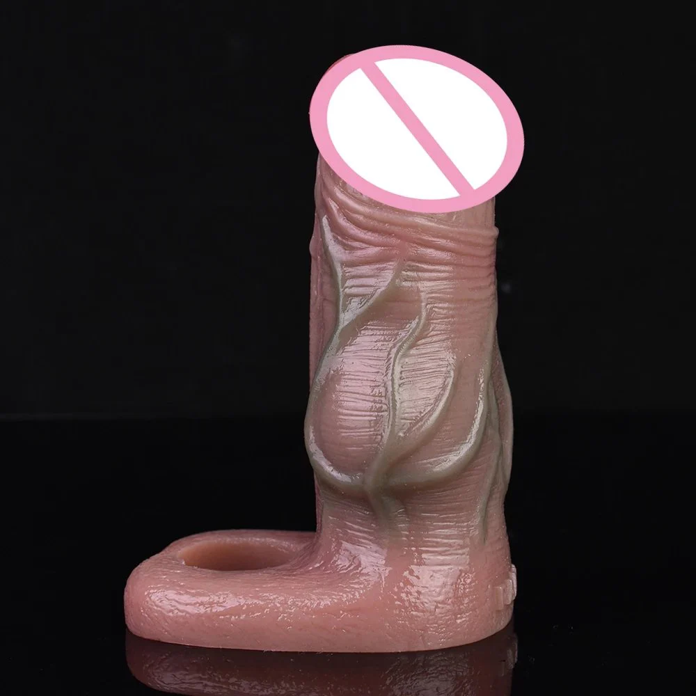 Wearable Realistic Hollow Adult Erotic Sex Toy for Men Strap-on Dildo Panties Penis Extension Sleeve Harness