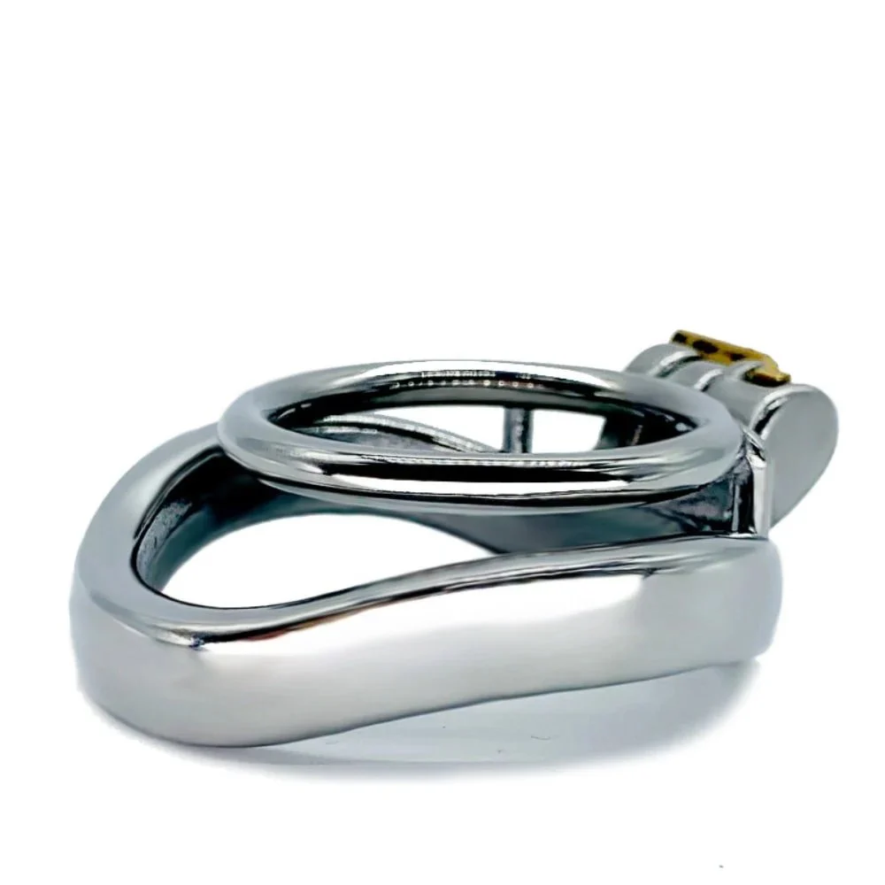 Chastity Cage Products Double Circular Ring Design Skeleton 304 Stainless Steel Chastity Device Adult Flirting