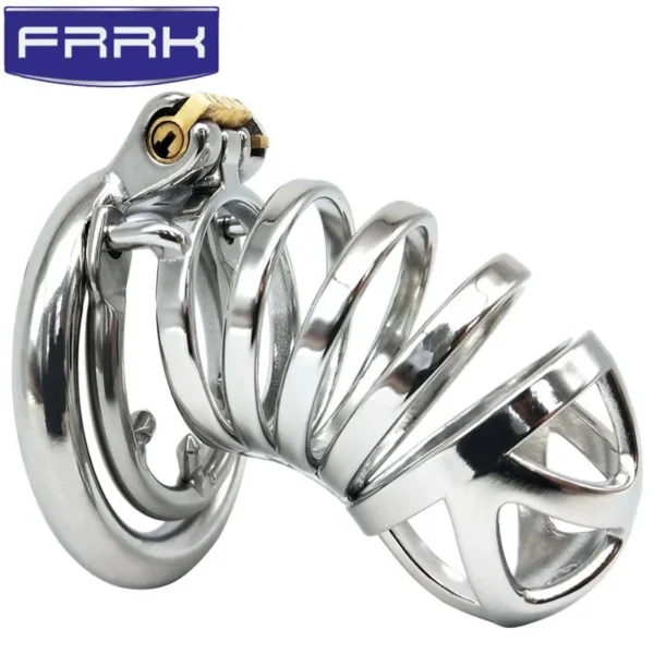 12E Chastity Device to Prevent Cheating Stainless Steel Desire Control Ring Make love Adult Products Male Chastity Be