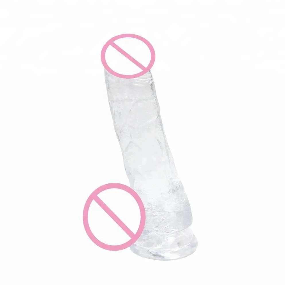 Realistic Clear Cock Transparent Real Dick with Suction Cup Artificial Penis Crystal Dildos