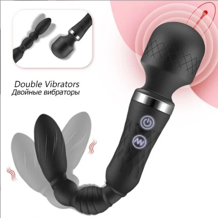 Powerful 20 Frequency Female Wand Massager with USB Powered Mini G-Spot Vibrators Anal Beads Stimulator Sex Products