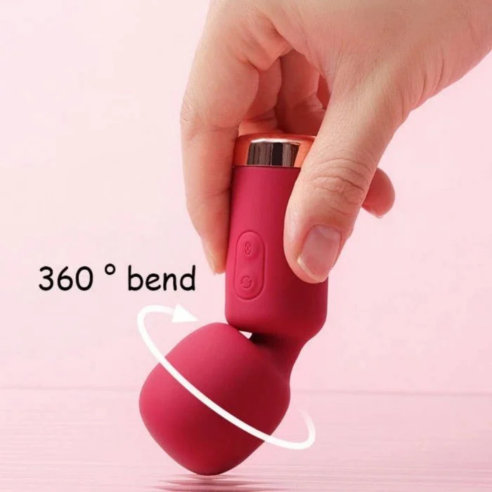 Portable USB Rechargeable 10 Frequency Silicone Vibrating Wand Massage for Women Clitoral & G-Spot Stimulator Sex Toys