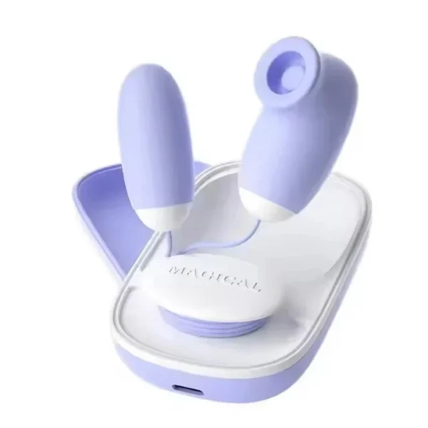 External suction and internal shock Fun vibrating egg portable storage adult toy supplies