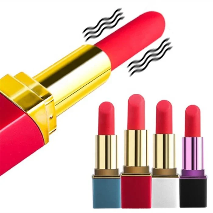 Mini Rose Lipstick Vibrator for Women USB Powered Clitoral Stimulating Toys Dual Use As Vaginal & Nipple Vibrator