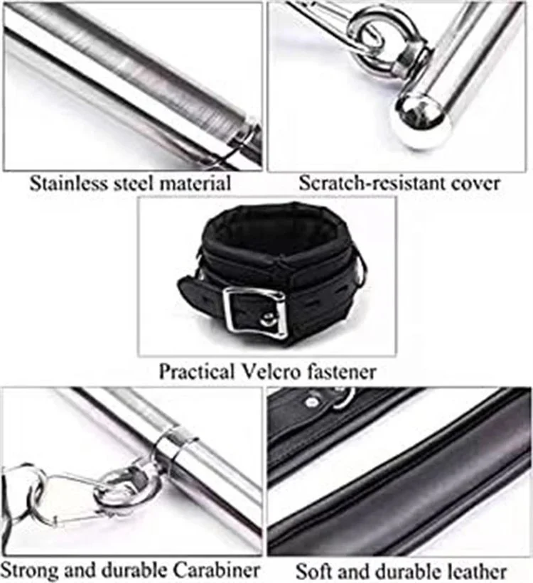 Detachable Bondage Set for Couples Spreader Bar Sex Toys Restraints With Handcuffs Foot Wrist Cuffs