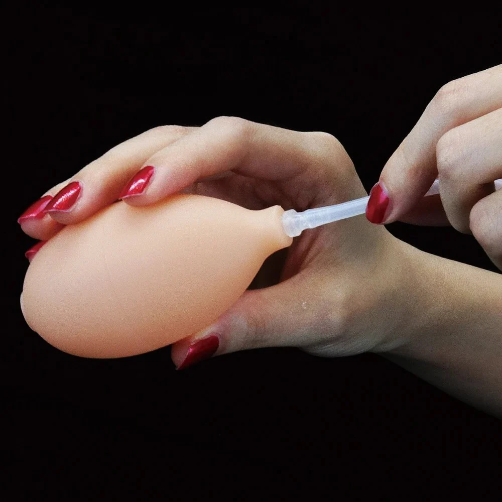 Phthalate Free Cumming Softee Water Spay Pump Squirting 8.5 Soft Ejaculation Dildo Sextoys