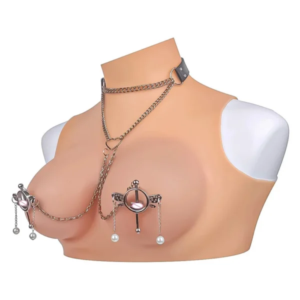 Fetish Game Role Playing Wearable Chain Nipple Clamp Breast Fun Sex Bondage Sexy Underwear Painful Toys for Couple