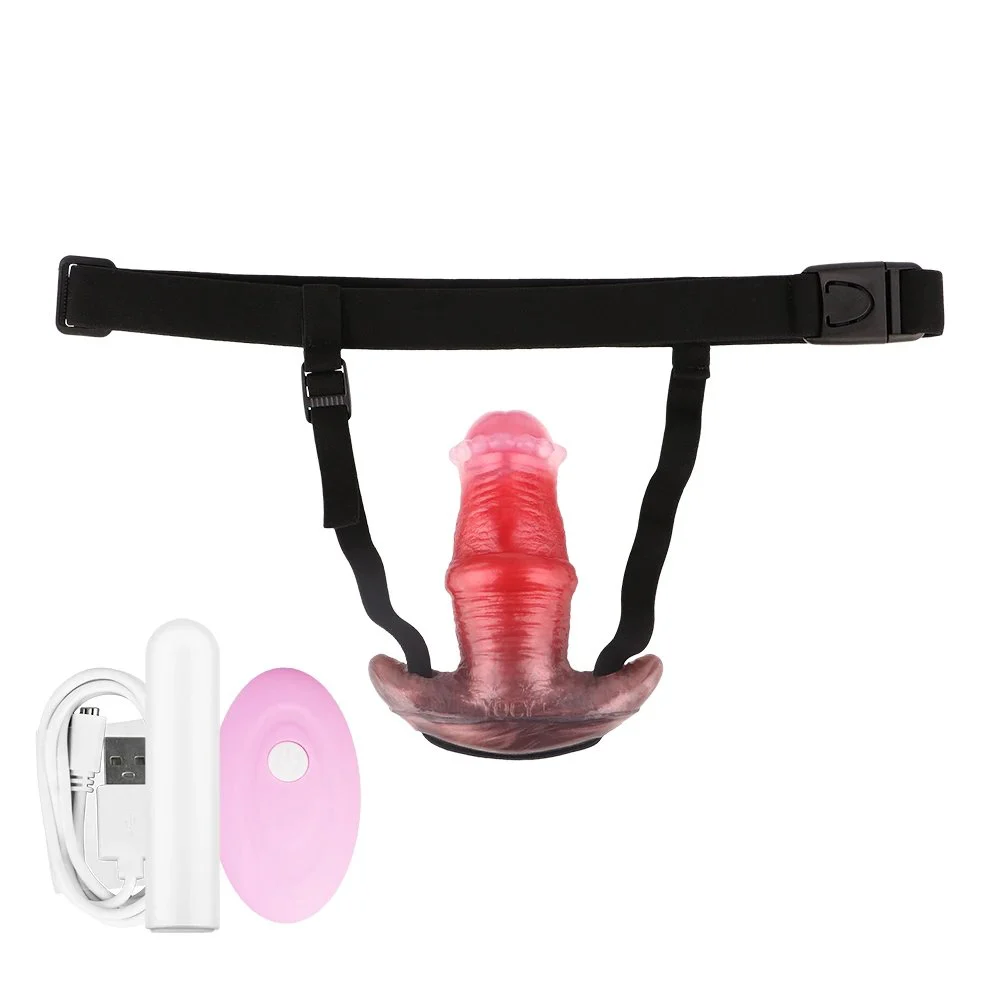 Fetish Dildo Butt Plug Vibrating Sexual Stimulation Gay Big Anal Plug Wearable Game Dress up Tool Gay Sex Toys