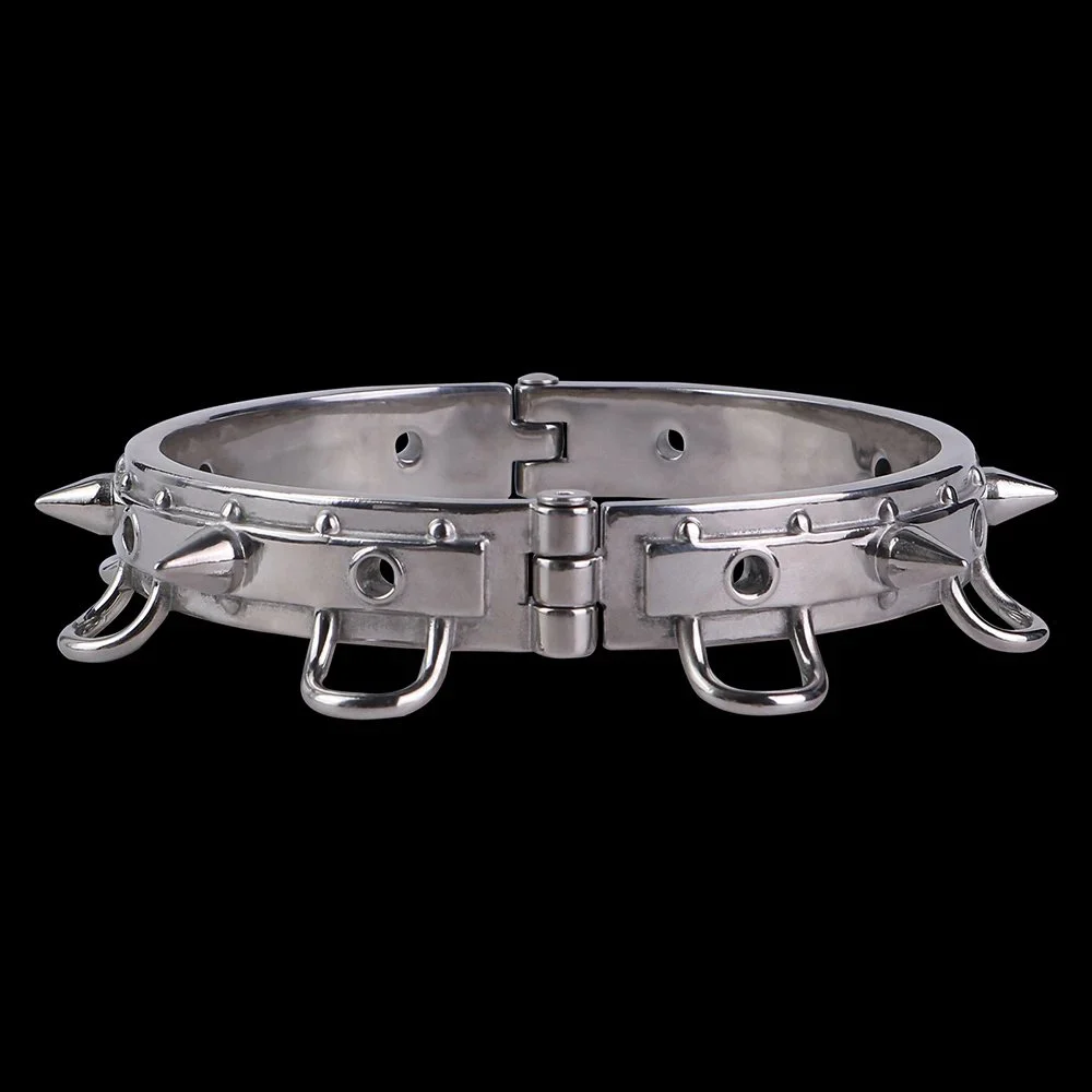 Fashion PU Leather Collar with Bow Decoration and Leash Chain for Bondage Play