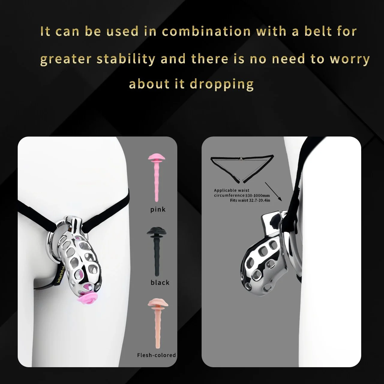 3 Color Silicone Real Clitoris Urethral Inverted Metal Male Chastity Cage BDSM Adult Game Urine Lock Cage Sissies Sex Toy