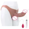 Realistic Wearable Squirting Dildo Pants Stimulator Lifelike One-Piece Penis Silicone Pants Vagina Massager Sex Toy for Lesbian