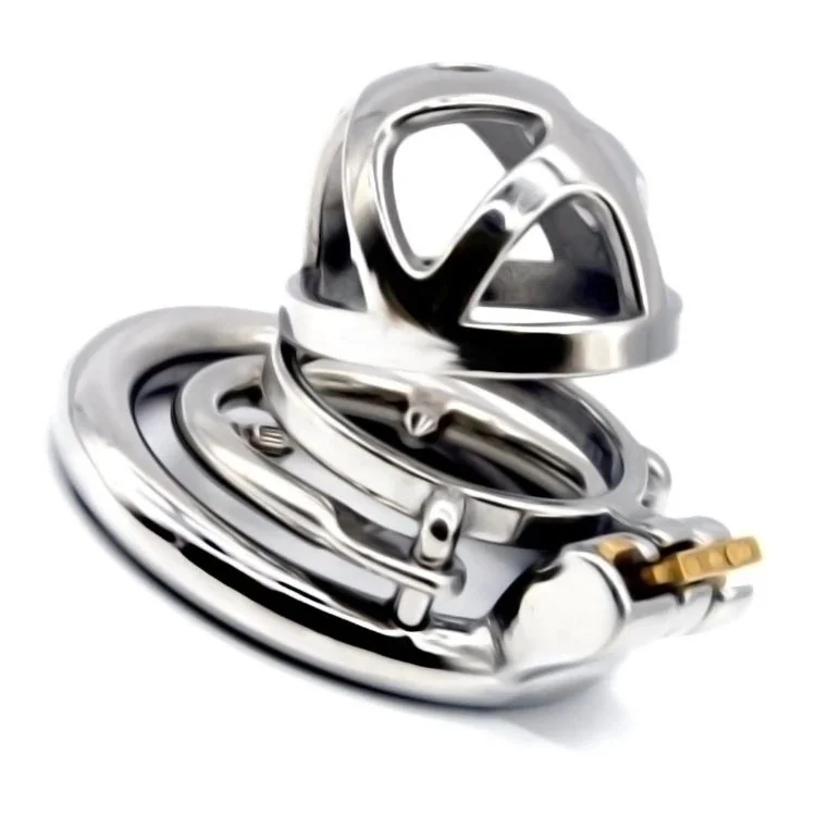 4.9cm Chastity Cage Stainless Steel Lock Penis in Cage Chastity Cage with Key Holder Lock Male Chastity Device for Male