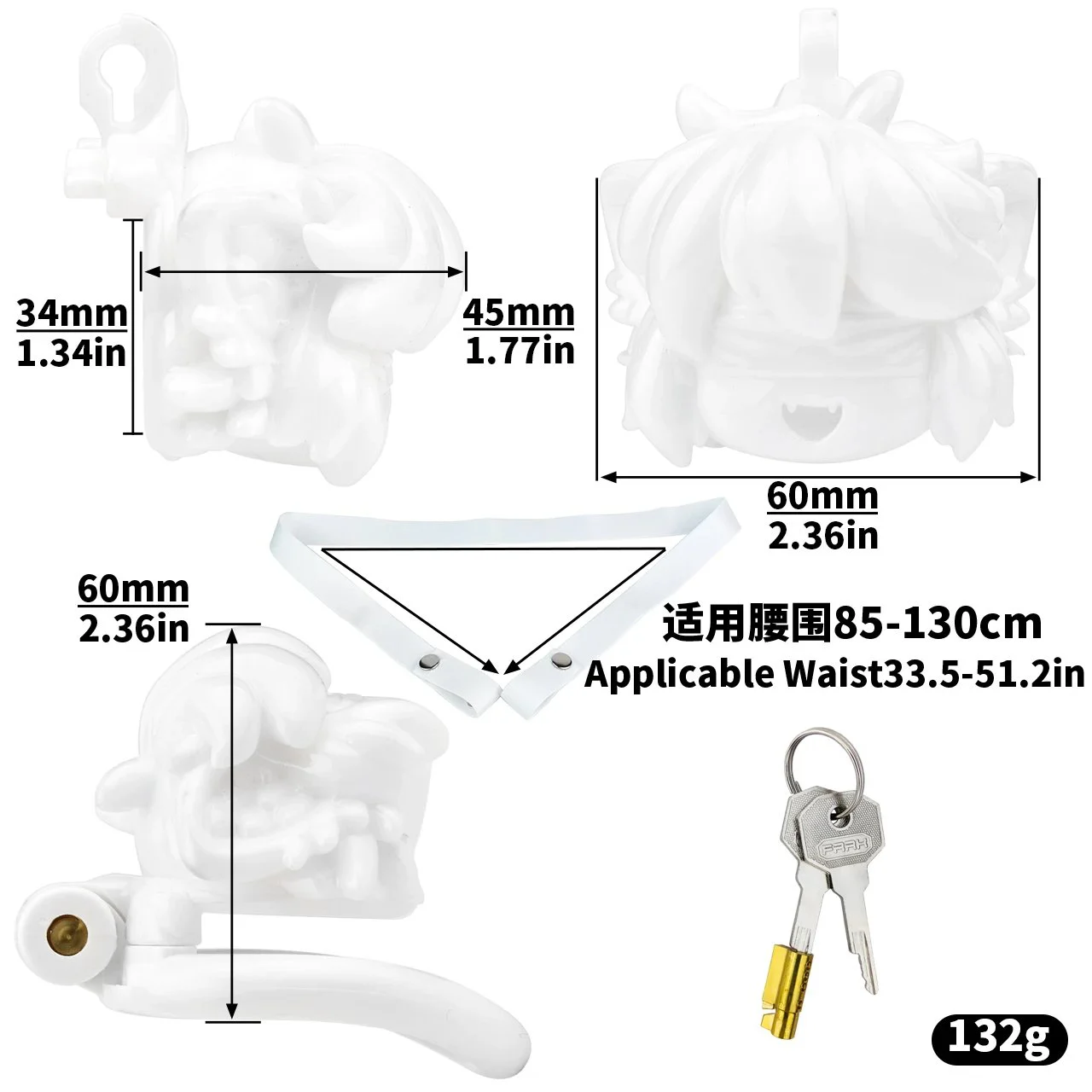 ABS Resin Strap-on Cock Cage Chastity Device for Men Sex Toys for Men
