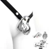 Four Size Male Chastity Device Gay Bird Cage Lock Cock Sex Restraint Ring Stainless Steel Chastity Cage with Wearable Belt