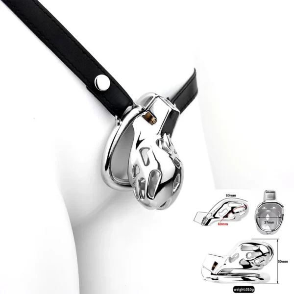 Four Size Male Chastity Device Gay Bird Cage Lock Cock Sex Restraint Ring Stainless Steel Chastity Cage with Wearable Belt