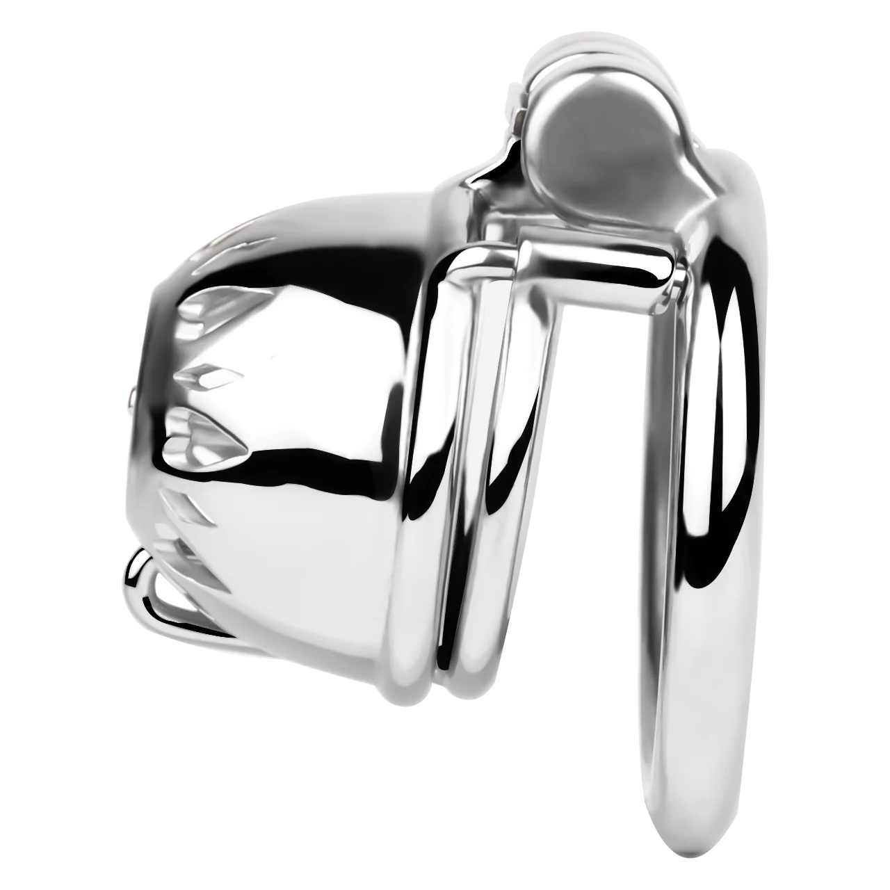 304 Stainless Steel One-piece Wearable Perforated PA Lock Male Chastity Device Breathable Enlarged Urination Hole Chastity Cage