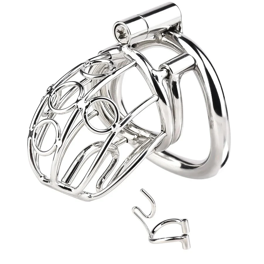 Chastity Device Ring Male Chastity Cage Pierced,Male Chastity Cage BDSM Set Sex Toys for Men, Sissy Cock Cage Gay