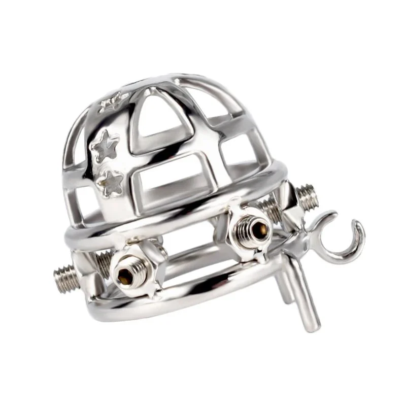 304 Stainless Steel Cock Cage Female Domination Gay Toys Bolted Chastity Device With Spikes