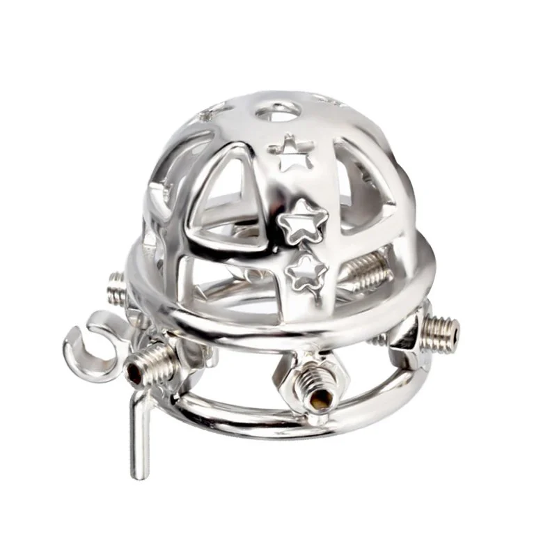 304 Stainless Steel Cock Cage Female Domination Gay Toys Bolted Chastity Device With Spikes