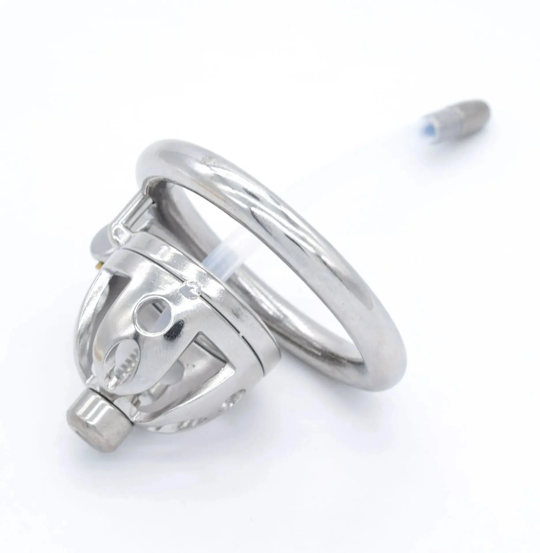 54mm 304 Stainless Steel Chastity Lock Penis Cage with Keyholder Male Chastity Device Chastity Cage