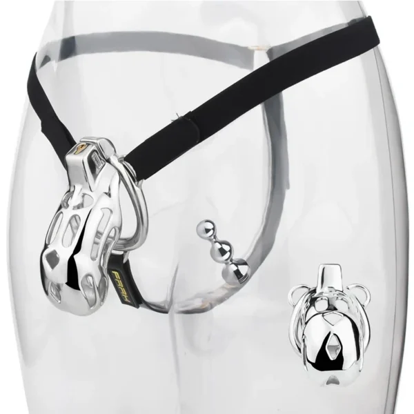 Cobra Chastity Cage Belt with Anal Plug,Bondage Restraint Kit for Sex Play, Sex Toy for Couples Chastity Devices