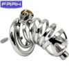 Male Chastity Cage Device with Anti-slip Ring and Silicone Catheter Skin-friendly Cock Cage Sex Toy