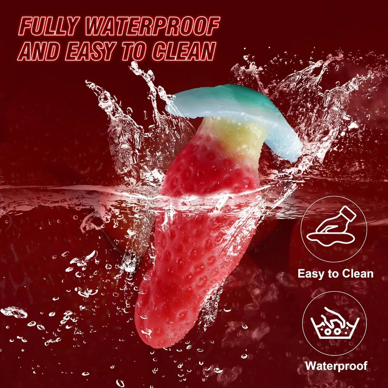 Realistic Dildo Monster Alien G-Spot Stimulation Anal Adult Sex Toys Soft Liquid Silicone Strawberry Wearable Butt Masturbators
