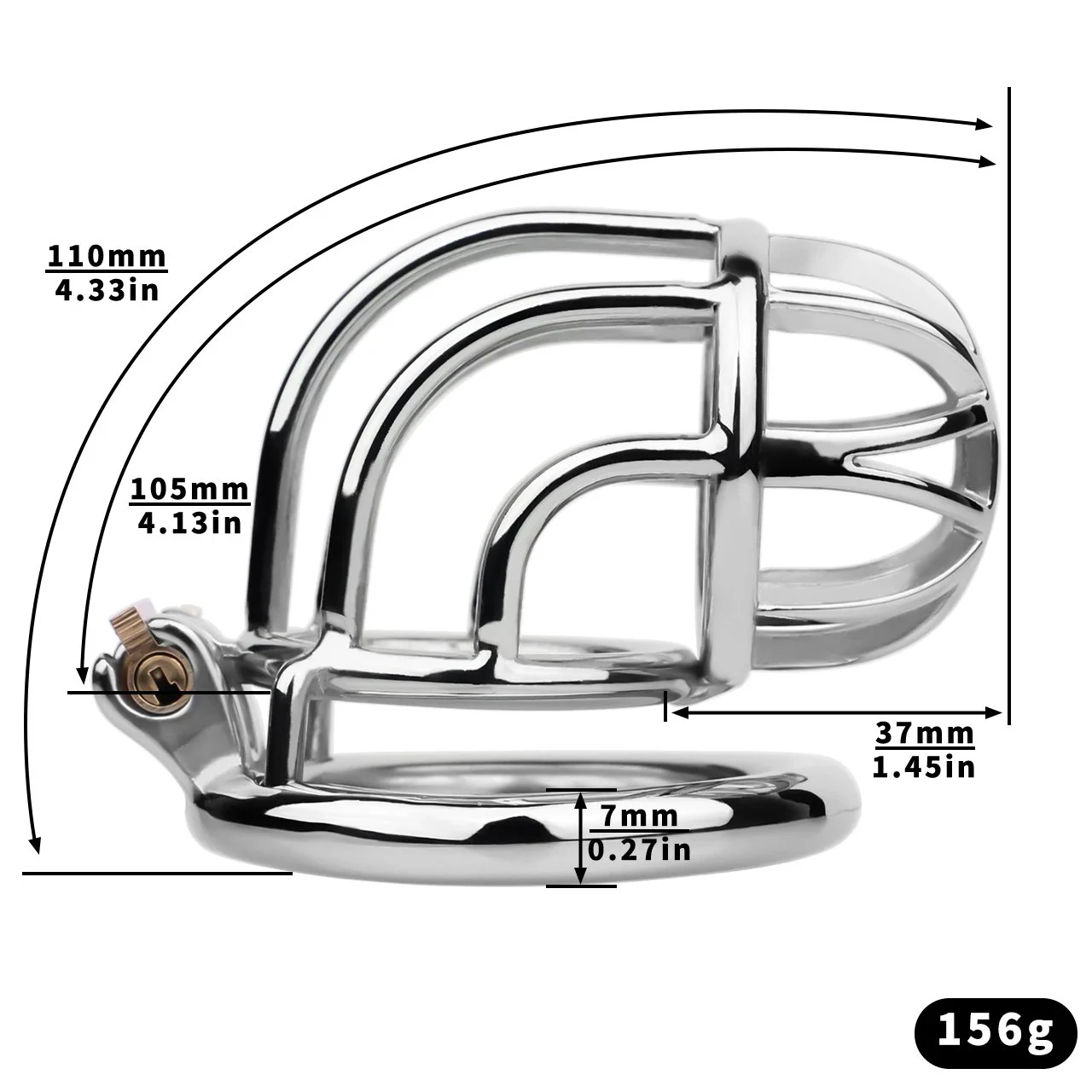 46 Encounter love Series Curved Halter Symmetrical Arc Ring Chastity Lock Chastity Apparatus Husband and Wife