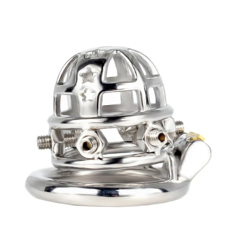 304 Stainless Steel Cock Cage Female Domination Gay Toys Bolted Chastity Device With Spikes