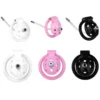 Male Resin Bondage Penis Chastity Cage with Conduit for Bdsm Male Sex Toys Three Colors Four Sizes to Choose From