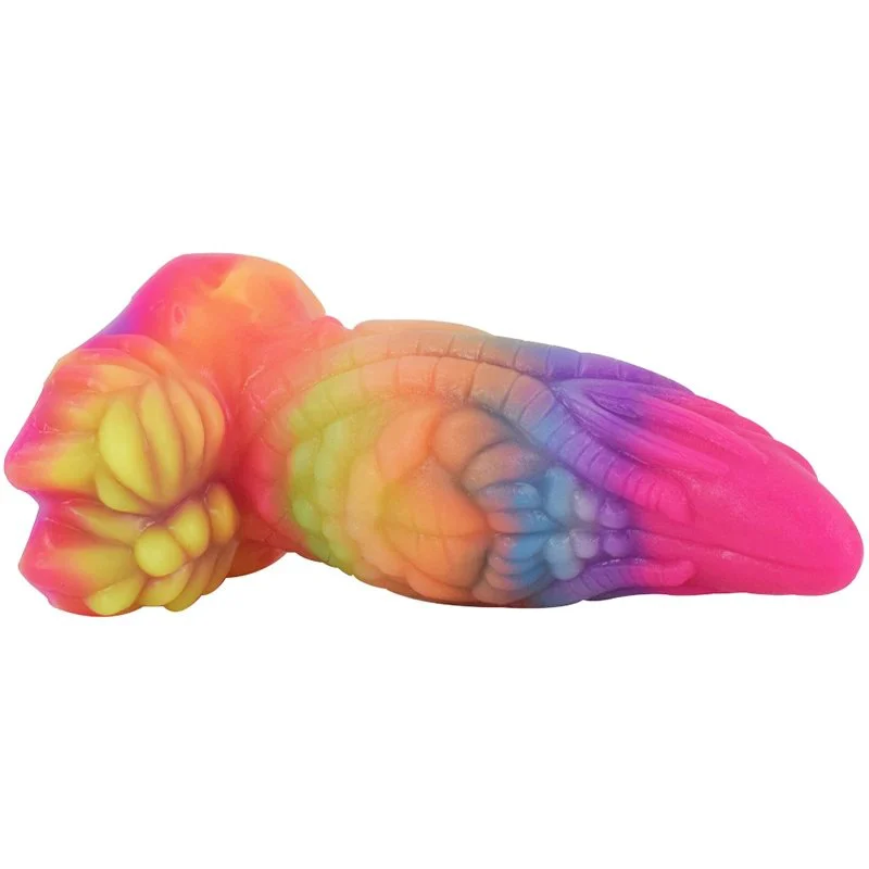 8 Inch Butt Plug Freaky Glowing Luminous Anal Dilator Gorgeous Dildo with Suction Liquid Silicone Adult Sexy Tool