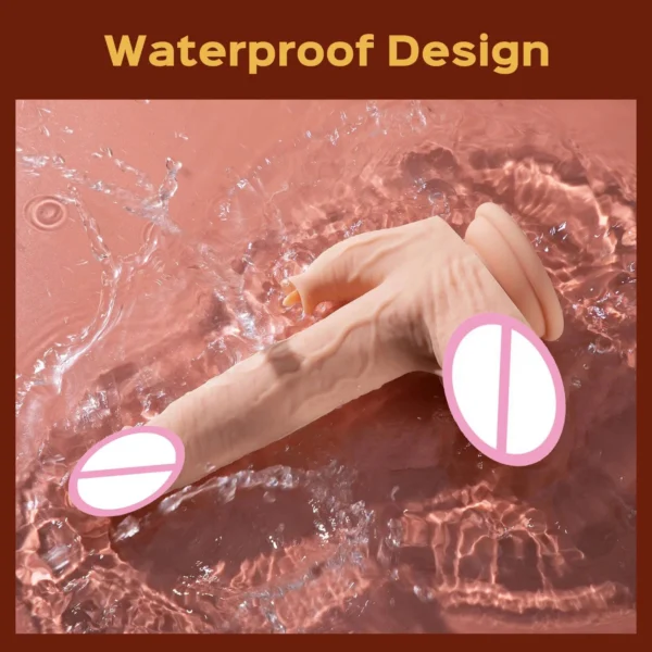 8.66 Inch Heating Function Realistic Telescopic Dildo Vibrator Licker Silicone Thrusting and Vibrating Dildo with Suction Cup
