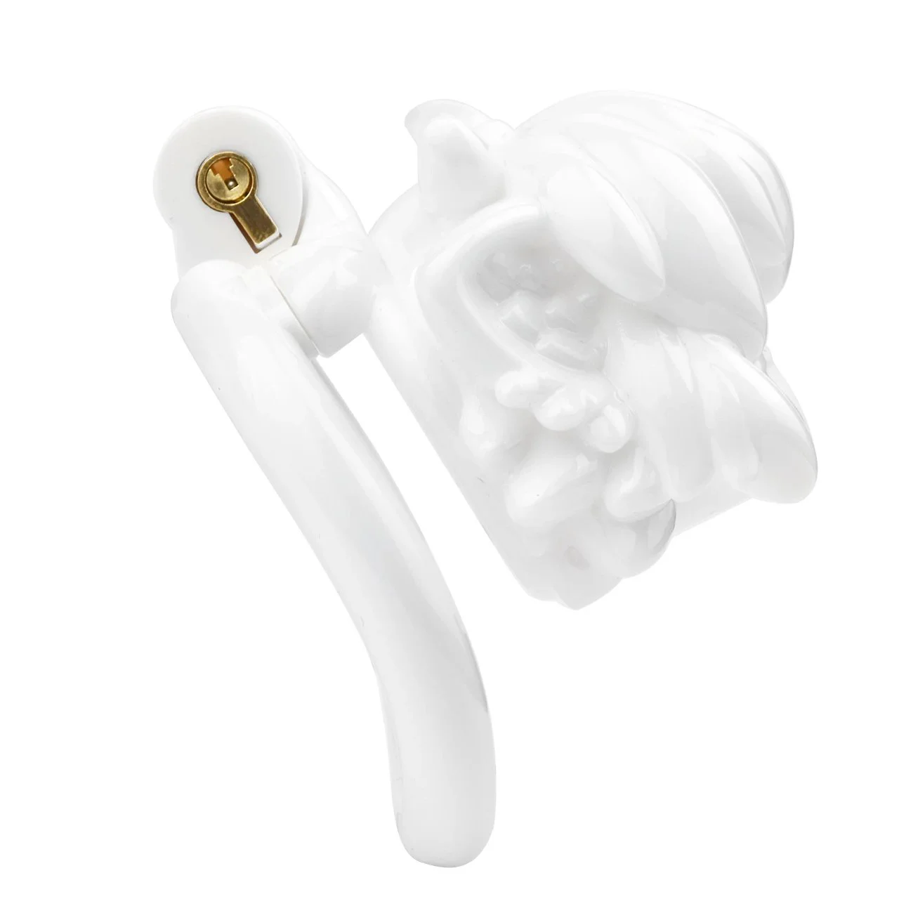 Adult Shop ABS Resin White Cock Cage Penis Ring Dick Lock Bondage Belt Fetish Sex Toy Chastity Cage for Men