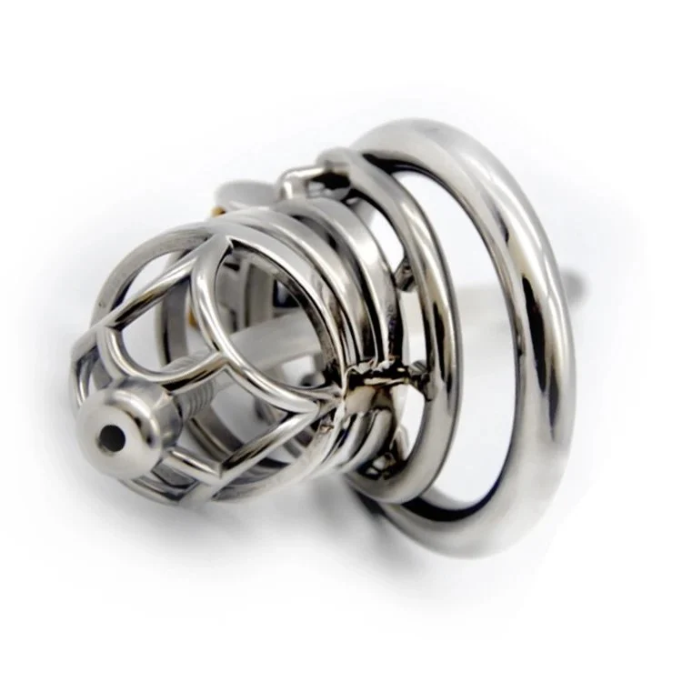 6cm Lock Penis in Cage Cock Cage Chastity Cage with Cock Ring Metal Chastity Device for Male